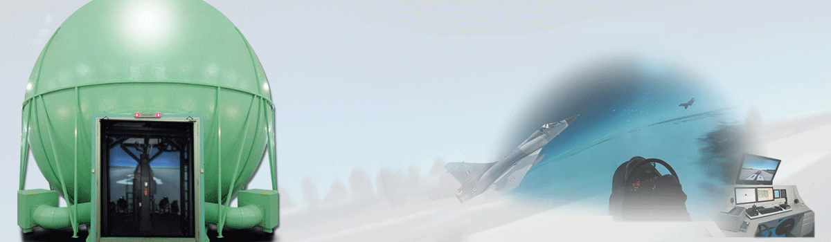  Fixed Based Full Dome Simulator with Horizontal: 300&deg; x Vertical: 162&deg; FOV Visuals